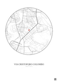 Affiche personnalisée Rome — Carte 2.5 km · Fond clair | Gravura