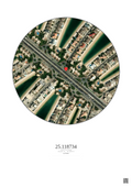 Affiche personnalisée Canal Cove Village — Satellite 0.3 km · Couleur · Fond clair | Gravura
