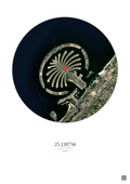 Affiche personnalisée Canal Cove Village — Satellite 5 km · Couleur · Fond clair | Gravura