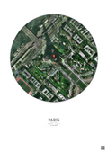 Affiche personnalisée Paris, France — Satellite 0.3 km · Couleur · Fond clair | Gravura