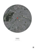 Affiche personnalisée Paris, France — Satellite 5 km · Couleur · Fond clair | Gravura