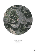 Affiche personnalisée Versailles, France — Satellite 5 km · Couleur · Fond clair | Gravura