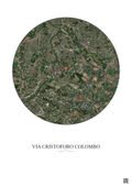 Affiche personnalisée Rome — Satellite 5 km · Couleur · Fond clair | Gravura