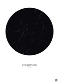 Affiche personnalisée Courbevoie — Ciel étoilé · Fond clair | Gravura