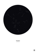 Affiche personnalisée Paris — Ciel étoilé · Fond clair | Gravura