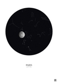 Affiche personnalisée Paris — Ciel étoilé · Fond clair | Gravura