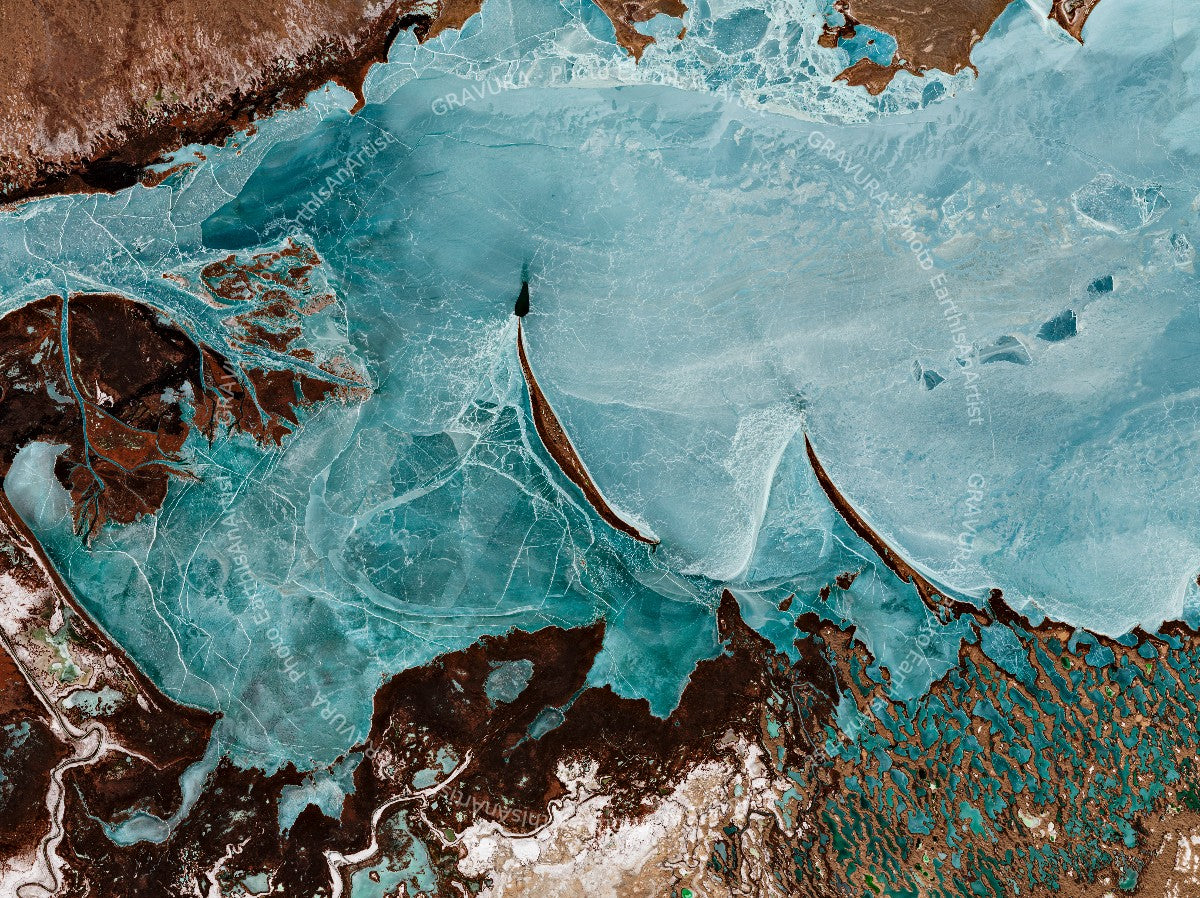 Lac Balkash — Poster premium Gravura, photo EarthIsAnArtist