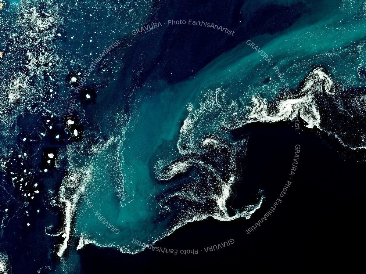 Vague de glace — Poster premium Gravura, photo EarthIsAnArtist