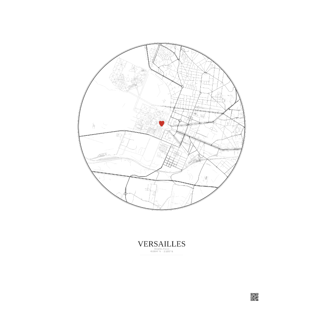 Poster de carte typographique