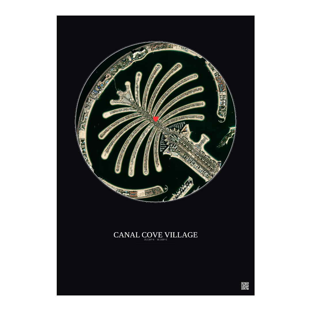 Poster de carte typographique